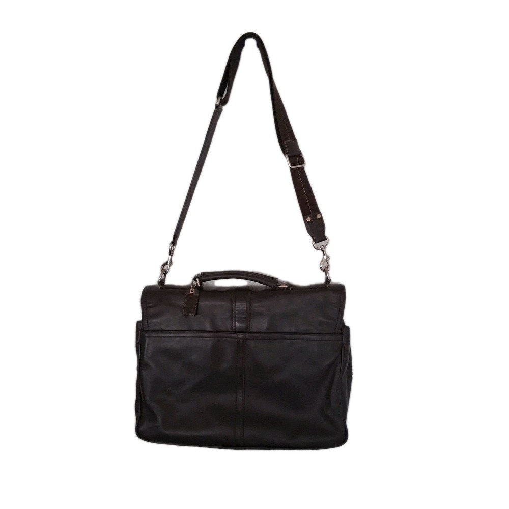 Vtg Coach F70096 Thompson Brown Leather Messenger Briefcase Laptop Bag Restored - Picture 4 of 16
